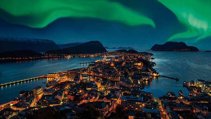 Northern Lights over Alesund